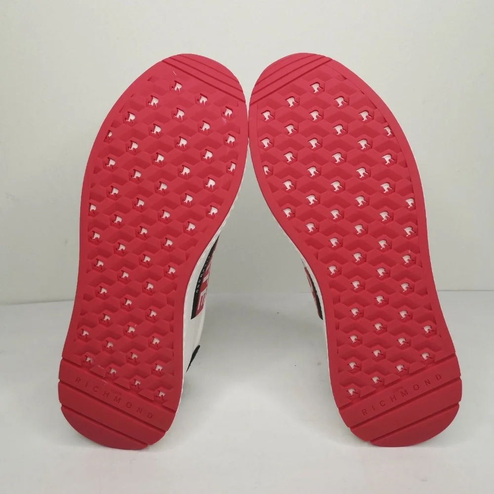 $495 - JOHN RICHMOND White and Red Logo Sneaker Women's 10 (EU 40)